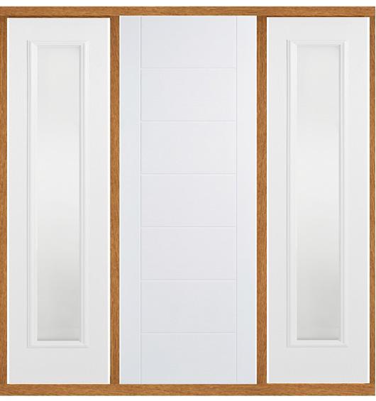 GRP Modica White Front Door with Sidelights